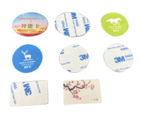 Grosir lingkaran RFID pasif 13.56mhz Tag/stiker/label untuk manajemen aset label NFC RFID UID dapat diubah untuk ponsel