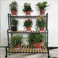 Grosir langsung rak Pot bunga balkon bergerak desain langkah banyak lapisan untuk tampilan bunga tanaman spesifik untuk RUMAH & Taman
