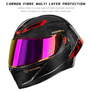 Helm sepeda motor serat karbon, helm sepeda motor wajah penuh, lensa ganda, <span class=keywords><strong>M</strong></span>/l/xl/2xl, ekor besar, mudah dilepas, sepeda motor, Motocross - Product Image 3