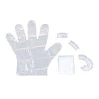 Kit de coloration capillaire jetable 4 pièces : cape, protège-oreilles, bonnet de douche et gants