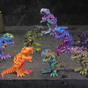 Modelo de Dinosaurio Tiranosaurio Rex Articulado y Móvil, Impreso en 3D, Personalizable, Hecho de PVC Natural Degradable, Estilo Shabby Chic - Product Image 3