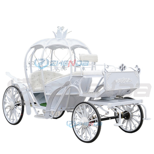 Venta Directa de Fábrica, Carruaje de Caballos Blanco Estilo Cenicienta, Carroza para Bodas, Carruaje para Paseos Turísticos al Aire Libre - Product Image 6