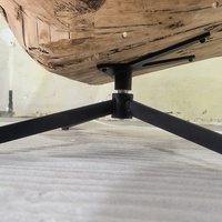 Pièces de chaise de loisirs durables : structure en contreplaqué, assise et dossier de chaise en panneau courbé avec base en métal noir