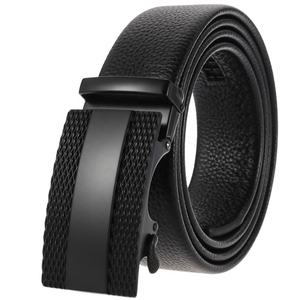 <span class=keywords><strong>Cintura</strong></span> in vera pelle con fibbia automatica a cricchetto pieno di qualità personalizzata per uomo - Product Image 4