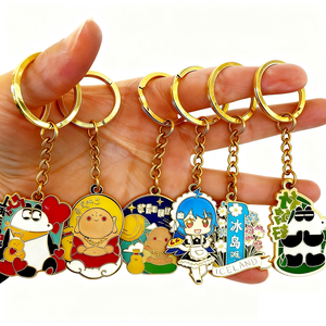 Nhà Máy Bán Buôn Kim Loại Móc Chìa Khóa Tùy Chỉnh Mạ Vàng 2D 3D Nhà Máy Động Vật Dễ Thương Keyring Tùy Chỉnh Cứng Mềm Men <span class=keywords><strong>Keychain</strong></span> - Product Image 1