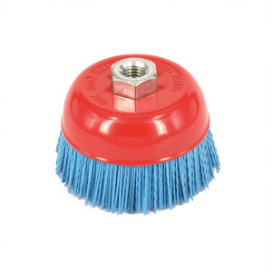 แปรงถ้วยไนลอน 180 มม. สีฟ้า เกลียว M14 8500 รอบต่อนาที สำหรับทำความสะอาดโลหะ - Product Image 2