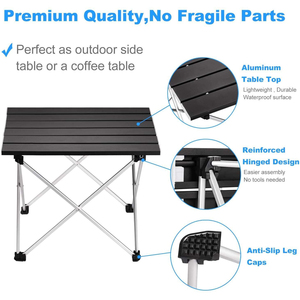 <span class=keywords><strong>Table</strong></span> <span class=keywords><strong>pliante</strong></span> <span class=keywords><strong>de</strong></span> <span class=keywords><strong>camping</strong></span> ultralégère, moderne, en aluminium, facile à transporter, pour extérieur, plage, ferme/entrepôt - Product Image 4