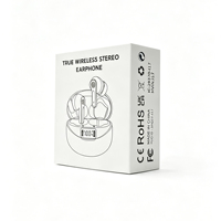 Caja de Embalaje Personalizada con Logotipo para Auriculares TWS, Caja de Cartón con Cajón para Auriculares Estéreo Inalámbricos con Inserto
