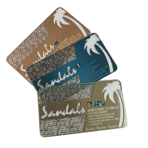 Tarjeta de Visita de Acero Inoxidable con Corte Láser Personalizado por el Fabricante, Impresión Negra Personalizada, Impresión Serigráfica Ecológica de 0.5 mm - Product Image 1