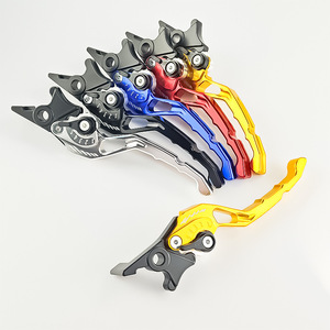 Qiangye CNC Dual Disc Brake Lever 8mm Front Rear Brake Clutch Levers For Motorcycle With Black Red Blue Silver Gold <b>Titanium</b> - Product Image 3