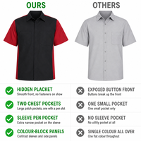 Chemise de travail à manches courtes pour homme, tissu tissé, 2 poches poitrine, uniforme industriel, logo personnalisé, vêtements de travail