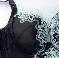 Soutiens-gorge grande taille pour femmes, soutien-gorge en dentelle brodée sans armatures, lingerie sexy, push-up, sous-vêtements pour femmes