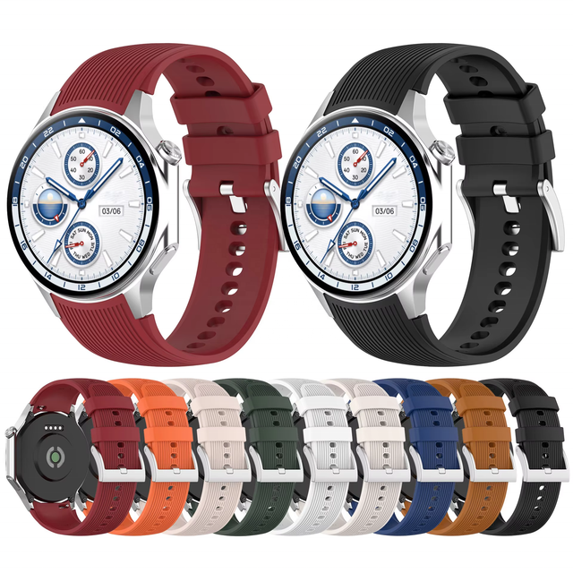 Replacement Band for Oppo Watch X2 Stainless Steel Buckle Silicone Comfortable Wrist Strap for OnePlus Watch 3