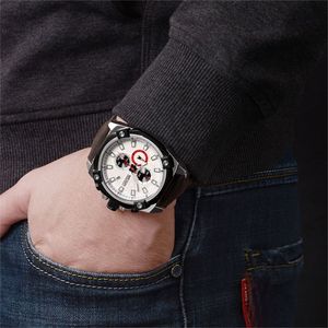 Reloj <span class=keywords><strong>Megir</strong></span> 2054 <span class=keywords><strong>prix</strong></span> d'usine <span class=keywords><strong>montre</strong></span> chronographe hommes poignet décontracté montres à quartz en cuir - Product Image 2