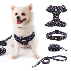 도매 럭셔리 패션 간단한 L 맞춤형 크로스 보더 애완 동물 개 하네스 조끼 단단한 폴리에스터 패딩 칼라 RIBBONS 버튼 - Product Image 1