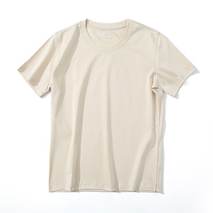 เสื้อยืดคอกลมแขนสั้นผ้าฝ้ายพีมาคุณภาพ 100% น้ำหนัก 190GSM ทรงปกติสำหรับผู้หญิง สีพื้น - Product Image 2