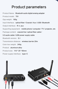 Bộ Chuyển Đổi Tương Tự Âm Thanh Kỹ Thuật Số <span class=keywords><strong>Bluetooth</strong></span> T01 Bộ Thu Nhạc Không Dây HIFI DAC Cho TV Thiết Bị Âm Thanh Gia Đình - Product Image 5