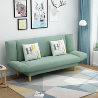 Sofá Cama Convertible Moderno, Respaldo Ajustable, Tapizado en Cuero PU, Patas de Madera Maciza, Plegable, Multicolor, para Dormitorio, con Detalles Metálicos