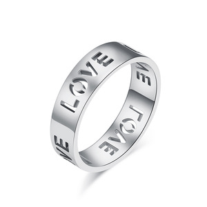 Anillo de titanio con diseño minimalista y hueco de 6 mm de ancho, el más vendido transfronterizo, joyería de pareja moderna y versátil para hombres y mujeres. - Product Image 5