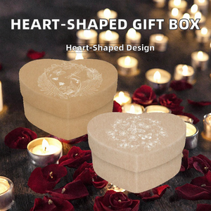 <b>Small</b> Heart-Shaped Biodegradable Rigid <b>Gift</b> <b>Box</b> Glossy Matt Laminated with UV Advantage Customizable Art Paper Candles - Product Image 2