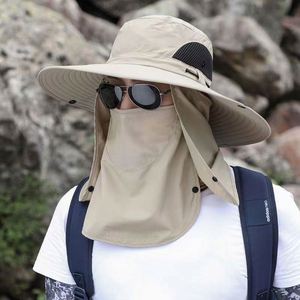 Fishing <b>Hat</b> UV <b>Sun</b> protection Fisherman <b>Hat</b> with Neck Flap Mask Summer Outdoor Breathable Large Brim Sunscreen <b>Hat</b> - Product Image 5