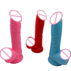 بيع جيد 8 بوصة قضيب مطاطي للبالغين النساء الرجال كوب شفط قوي اليد الحرة سيليكون القضيب - Product Image 5