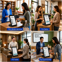 Kiosque de commande automatique pour restaurant, tablette Android 10 pouces en forme de L, vertical, pour menu numérique et commande par code QR