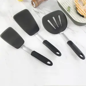 Conjunto de espátula turner de silicone, 3 peças, resistente ao calor, espátula de silicone, melhor conjunto de utensílios de cozinha