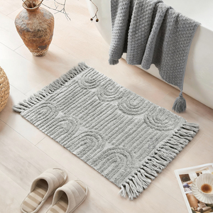 Lusso lavabile Boho ingresso <span class=keywords><strong>bagno</strong></span> tessuto in cotone riciclato tappeti Runner con nappa - Product Image 1