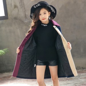 Abrigo de lana para niñas, novedad de invierno 2020, cortavientos de lana para niñas, ropa de abrigo a la moda para niñas, chaqueta cálida con diseño de patchwork - Product Image 3