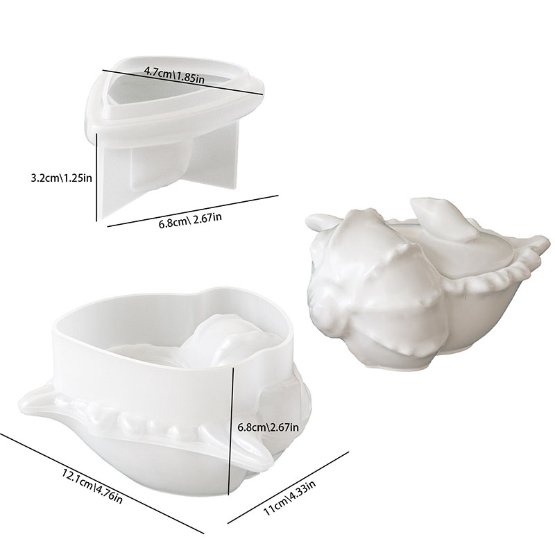 Conjunto de moldes blancos