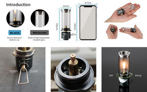 Lampe de camping au gaz d'extérieur, portable, pour tente, randonnée, pique-nique, voyages, urgences, équipement, veilleuse, lanterne à gaz, bougie à neige - Product Image 5