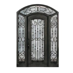 Puerta de hierro de entrada principal de alta gama, elegante y de alta calidad, rotura térmica - Product Image 2
