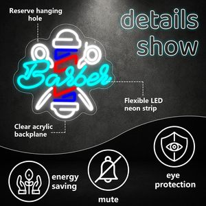Barber shop neon LED dimmable USB powered ambient <b>light</b> shop <b>window</b> decoration <b>light</b> street indicator <b>light</b> landscape <b>light</b> 5v - Product Image 1