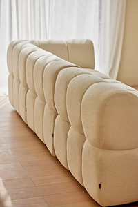 Comodo divano componibile a forma di L divano componibile bianco a nuvola dal Designer Navia per il soggiorno di un appartamento villa d'albergo. - Product Image 4