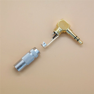 3.5mm Right Angle Audio Plug Male Gold Plated For <b>Earphone</b> Manufacturing <b>Adapter</b> - Product Image 1
