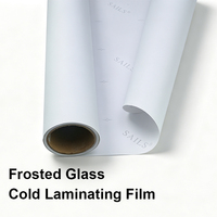Rouleau de lamination à froid texturé givré de qualité supérieure, adhésif sans bulles pour la protection des œuvres d'art en studio et des signalétique haut de gamme