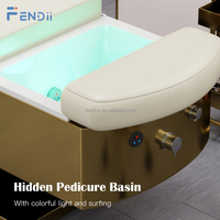 Nouveau design, lit avec shampoing pour salon de lavage avec dossier réglable électrique et bain de pieds