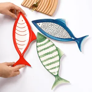 11.5" Plato Eco friendly Restaurant Hotel Crockery Serving Ware Platter Appetizer Fish Plate Dishes Ceramic