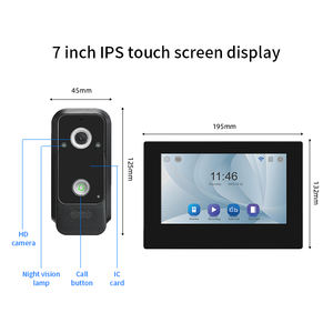 Vidéophone professionnel à 2 fils pour maison avec commutation jour/nuit et protection contre la foudre pour villas haut de gamme - Product Image 2