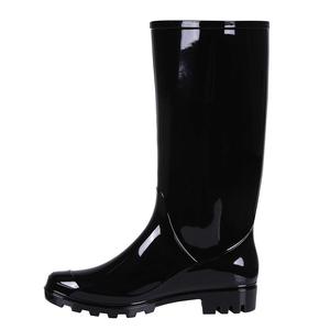 Bottes <span class=keywords><strong>de</strong></span> <span class=keywords><strong>pluie</strong></span> hautes Bottes <span class=keywords><strong>de</strong></span> <span class=keywords><strong>pluie</strong></span> à boucle latérale en PVC imperméable et brillant pour <span class=keywords><strong>femme</strong></span> - Product Image 1