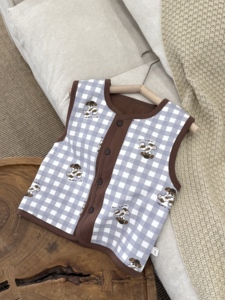 <span class=keywords><strong>Gilet</strong></span> Enfant Double Couche Prêt à Expédier 95,5% Coton Spandex Extérieur Doublure Mélange Soie Laine Garçons Filles Sans Manches En Stock - Product Image 5