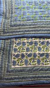 Colcha Kantha India Vintage de Diseño Premium, Estampada, Cosida a Mano, de Algodón con Patrón Impreso para Cubrecama, Gudari para Hotel - Product Image 2