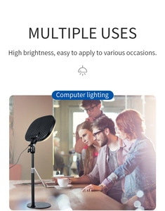 Lampe de studio LED de bureau <span class=keywords><strong>S20</strong></span> pour jeux, diffusion en direct, YouTube, éclairage d'appoint, intensité réglable, avec support pour téléphone - Product Image 4