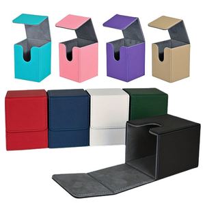 High Quality GOWELL PU Deck <b>Box</b> Collectible Trading Card Cases With Custom Logo Low MOQ - Product Image 1