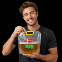 Sachets d'emballage transparents personnalisés avec logo, à fermeture éclair, pour jus, boissons liquides et bière – Vente en gros usine