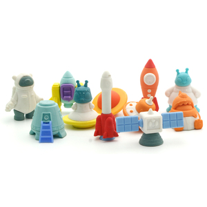 Thân Thiện Với Môi Trẻ Em Trở Lại Trường Học Cậu Bé Công Cụ Xe Máy Bay Xe Hình Cao Su Tẩy <span class=keywords><strong>Alien</strong></span> Tàu Vũ Trụ Tẩy - Product Image 1