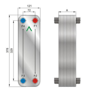 Échangeur de <span class=keywords><strong>chaleur</strong></span> à plaques brasées pour <span class=keywords><strong>pompe</strong></span> à <span class=keywords><strong>chaleur</strong></span>, climatiseur, refroidisseur d'huile, chaudière, compartiment de réfrigérateur, HVAC - Product Image 1