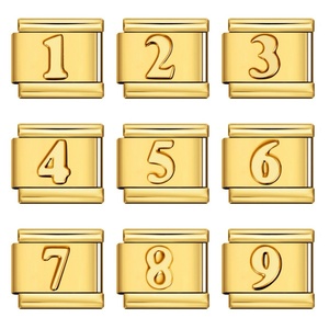 Nueva <span class=keywords><strong>Pulsera</strong></span> de Charms Italianos de Acero Inoxidable Chapada en <span class=keywords><strong>Oro</strong></span> de 18K, con 26 Letras Inglesas de la A a la Z, Diamantes DIY, Unisex - Product Image 2