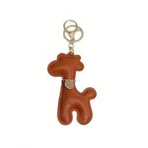 Porte-clés Girafe Amusant en Cuir PU, Breloque Décorative pour Sacs Fourre-tout - Product Image 6